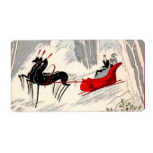 Art Deco sleigh ride Etiket (Voorkant)