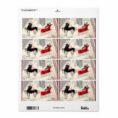 Art Deco sleigh ride Etiket (Full Sheet)