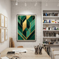 Art Deco Smaragdgroen Goud