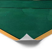 Art Deco Smaragdgroen Goud Poster (Hoek)