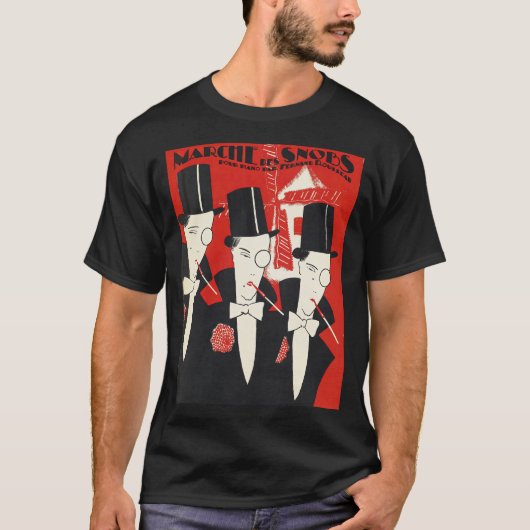 Art Deco snobs Illustratie T-shirt (Voorkant)