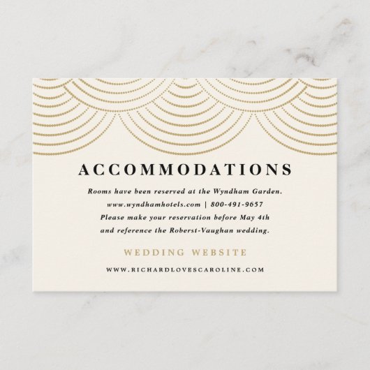 Art Deco snoerlampen behuizing kaarten ivoor goud (Voorkant)