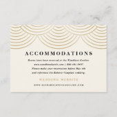 Art Deco snoerlampen envelopkaarten ivoor goud Informatiekaartje (Voorkant)