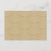 Art Deco snoerlicht omhulsel kaarten ivoor goud (Achterkant)