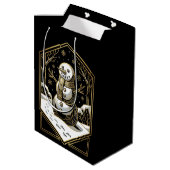 Art Deco Snowman Gift Bag Medium Cadeauzakje (Achterkant Gekanteld)