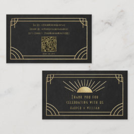 Art Deco Social & Thank You Cards Visitekaartje