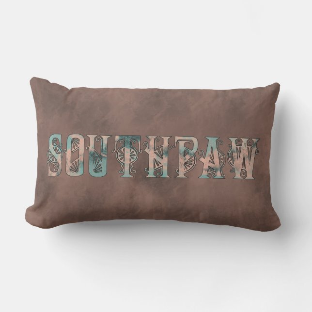 Art Deco Southpaw Lumbar Pillow Kussen (Voorkant)