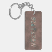 Art Deco Southpaw-Sleutelhanger Sleutelhanger (Voorkant Links)