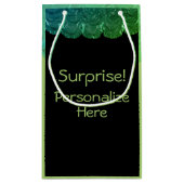 Art deco soyons discreet vrouw  groen zwart klein cadeauzakje (Achterkant)