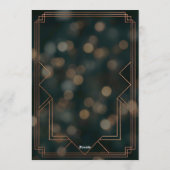 Art Deco Speakeasy Murder Mystery New Year Party Kaart (Achterkant)