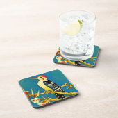Art Deco Specht Coasterset Bier Onderzetter (Rechterzijde)