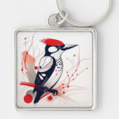 Art Deco Specht Sleutelhanger (Voorkant)