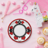 Art Deco Spelen Kaart Kostuums - Monogrammed Papieren Bordje (Feest)