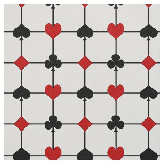 Art Deco Spelen Kaart Suits v2 Stof (Swatch)