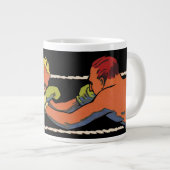  Art Deco Sports Boxing, Boxers Punch Grote Koffiekop (Voorkant rechts)