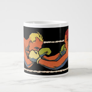 Art Deco Sports Boxing, Boxers Punch Grote Koffiekop