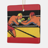  Art Deco Sports Boxing, Boxers Punch Keramisch Ornament (Links)