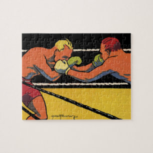 Art Deco Sports Boxing, Boxers Punch Legpuzzel
