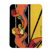  Art Deco Sports Boxing, Boxers Punch Magneet (Verticaal)