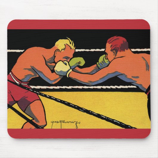  Art Deco Sports Boxing, Boxers Punch Muismat (Voorkant)