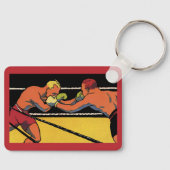  Art Deco Sports Boxing, Boxers Punch Sleutelhanger (Voorkant)