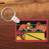  Art Deco Sports Boxing, Boxers Punch Sleutelhanger (Achterkant)
