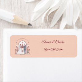 Art Deco Sprookjesboek Bruiloft Etiket