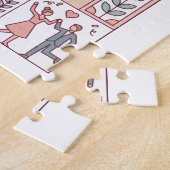 Art Deco Sprookjesboek Bruiloft Legpuzzel (Zijkant)