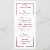 Art Deco sprookjesboek bruiloft Menu (Achterkant)
