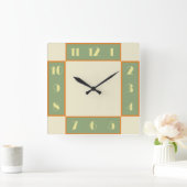 Art Deco Square Clock Vierkante Klok (Huis)