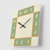 Art Deco Square Clock Vierkante Klok (Hoek)
