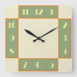 Art Deco Square Clock Vierkante Klok