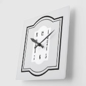 Art Deco Square Vierkante Klok (Hoek)