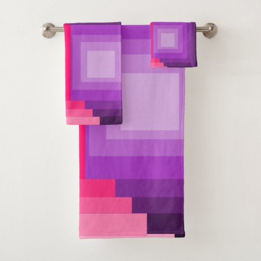 Art Deco Squares Bad Handdoek (Insitu)