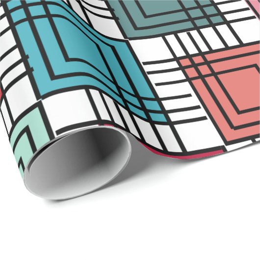 Art Deco Squares Cadeaupapier (Rol Hoek)