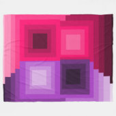Art Deco Squares Fleece Deken (Voorkant (Horizontaal))
