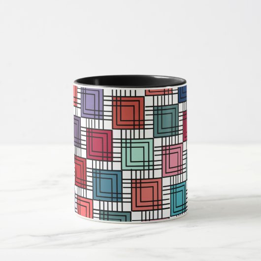 Art Deco Squares Mok (Midden)