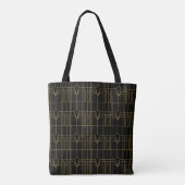 Art Deco Squares Patroon Tote Bag (Achterkant)