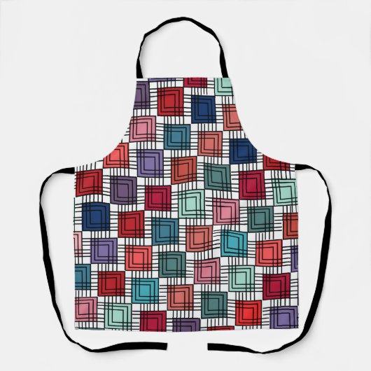 Art Deco Squares Schort (Voorkant)