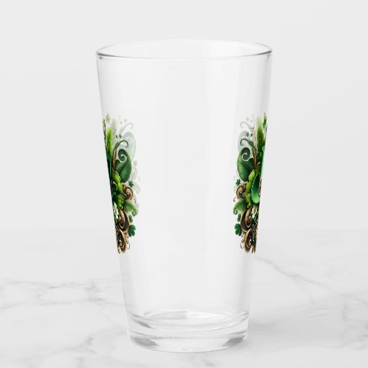 Art Deco St Patricks Dag Glas (Links)