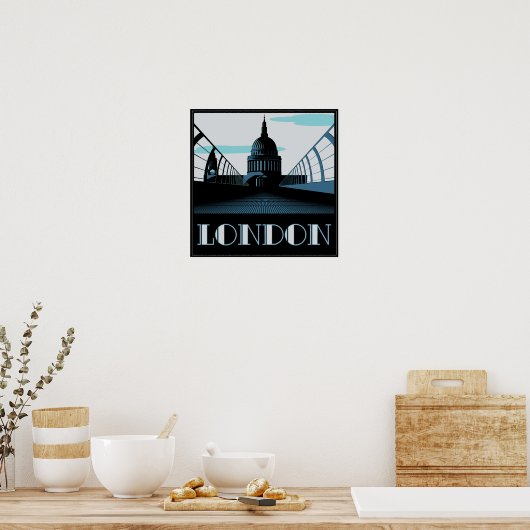 Art Deco St Pauls, Londen Poster (Keuken)