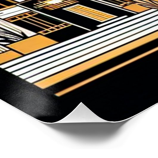 Art Deco Stadsstijl Poster. Perfect Poster (Hoek)