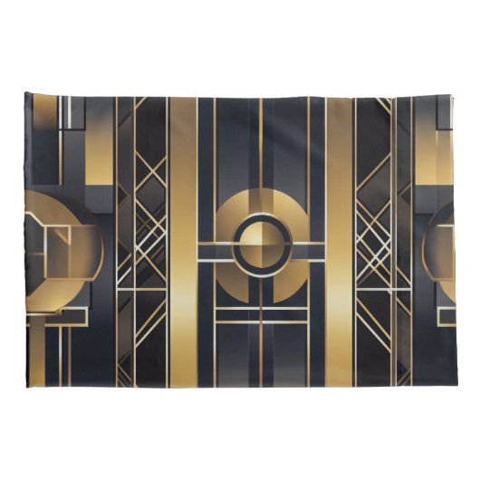 Art Deco Standaard Paar Kussensloop (Achterkant-Rechts)