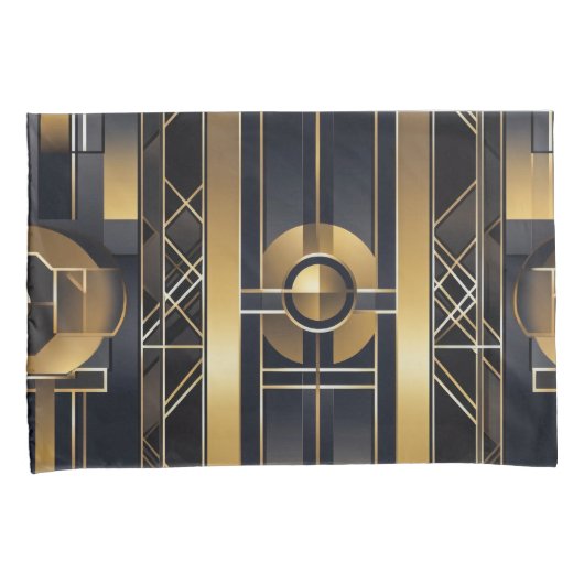 Art Deco Standaard Paar Kussensloop (Voorkant-Rechts)