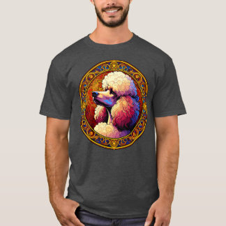 Art Deco Standaard Poedel Cool Poedel Art T-shirt