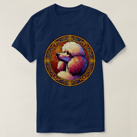 Art Deco Standaard Poedel Cool Poedel Art T-shirt (Design voorkant)