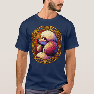 Art Deco Standaard Poedel Cool Poedel Art T-shirt