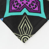 Art Deco Star Bloemen (gepersonaliseerd) Fleece Deken (Hoek)