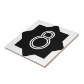 Art Deco Star-nummer Tegeltje (Zijkant)