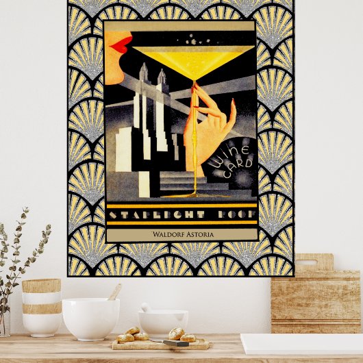 Art Deco Starlight Roof Poster (Keuken)